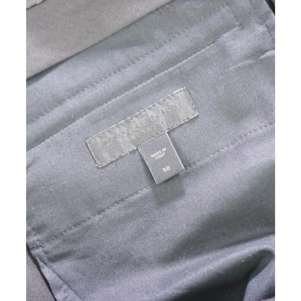 $750 BURBERRY LONDON - Black Wool Tuxedo Pants - 39W